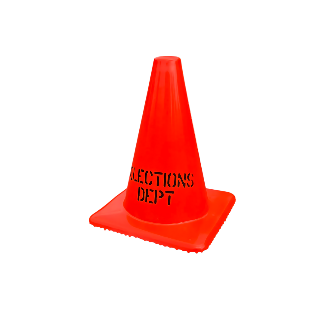 12" Elections Dept. Traffic Cone 10 PACK CC-105-10