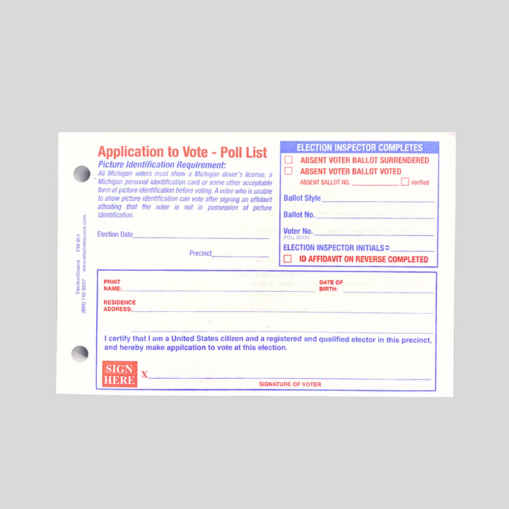 Application to Vote (FM-901)