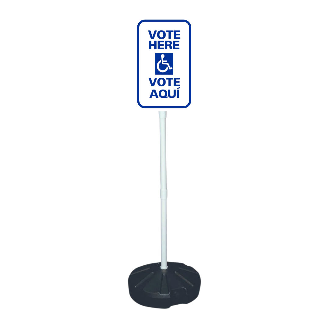 VOTE HERE/VOTE AQUI Weightable Base Sign (SG-109H)