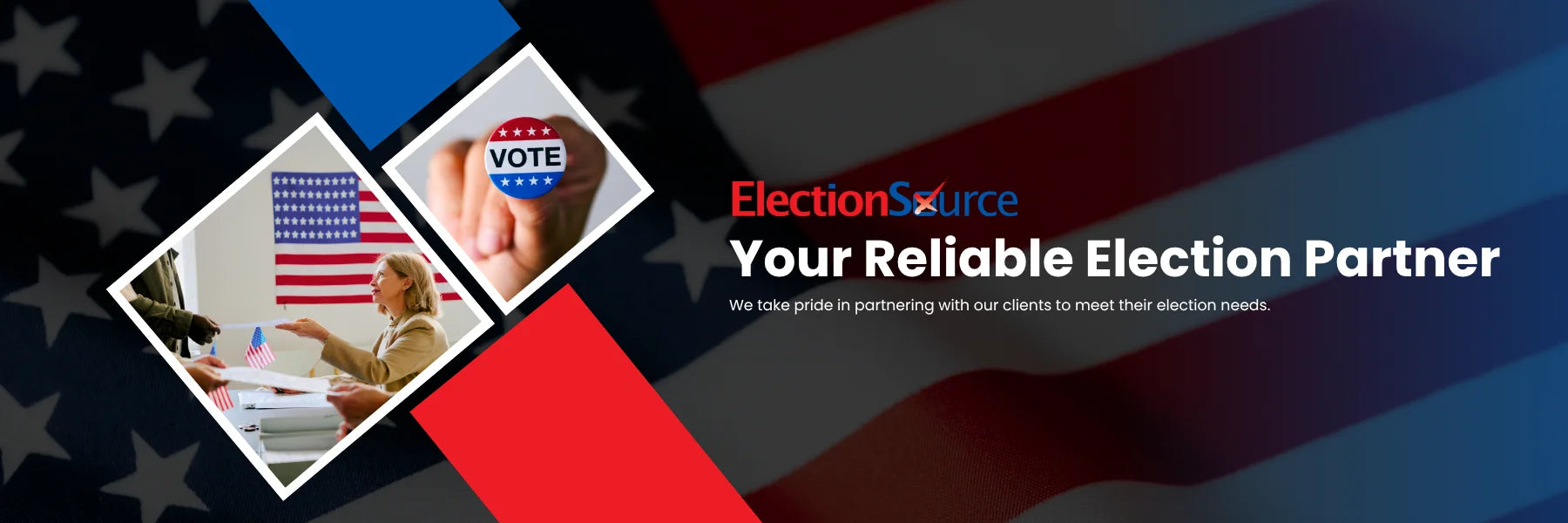 About us page hero banner with title Your Reliable Election Partner