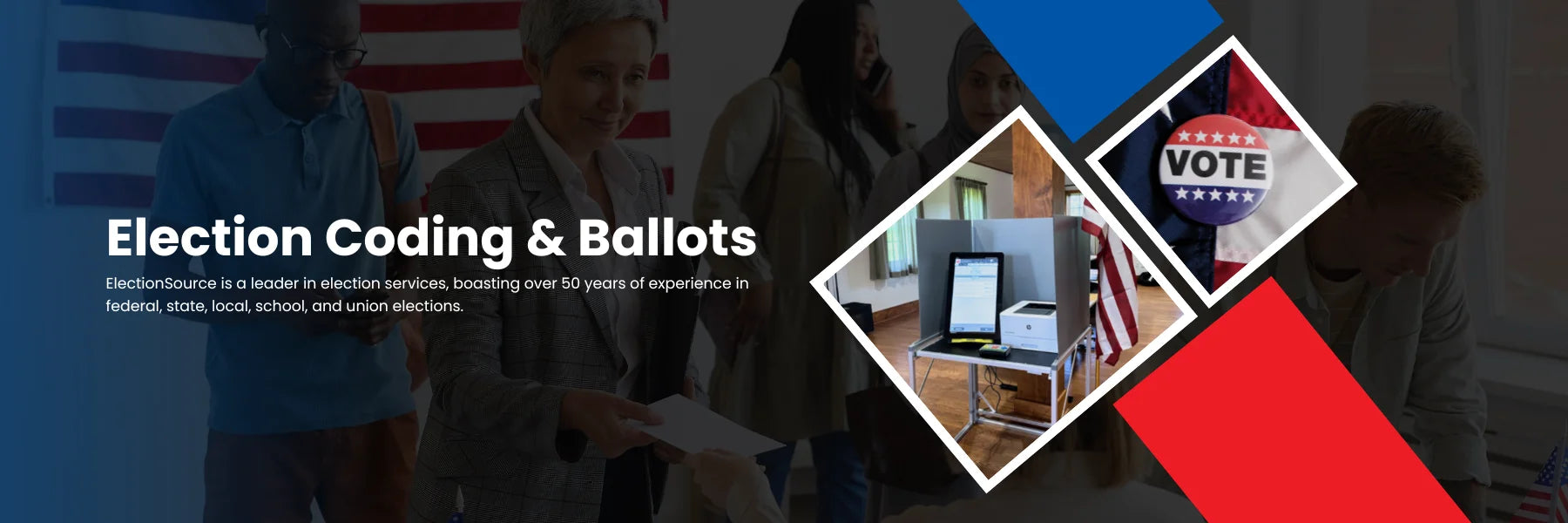 Election Coding and Ballots page hero banner with title Election Coding and Ballots