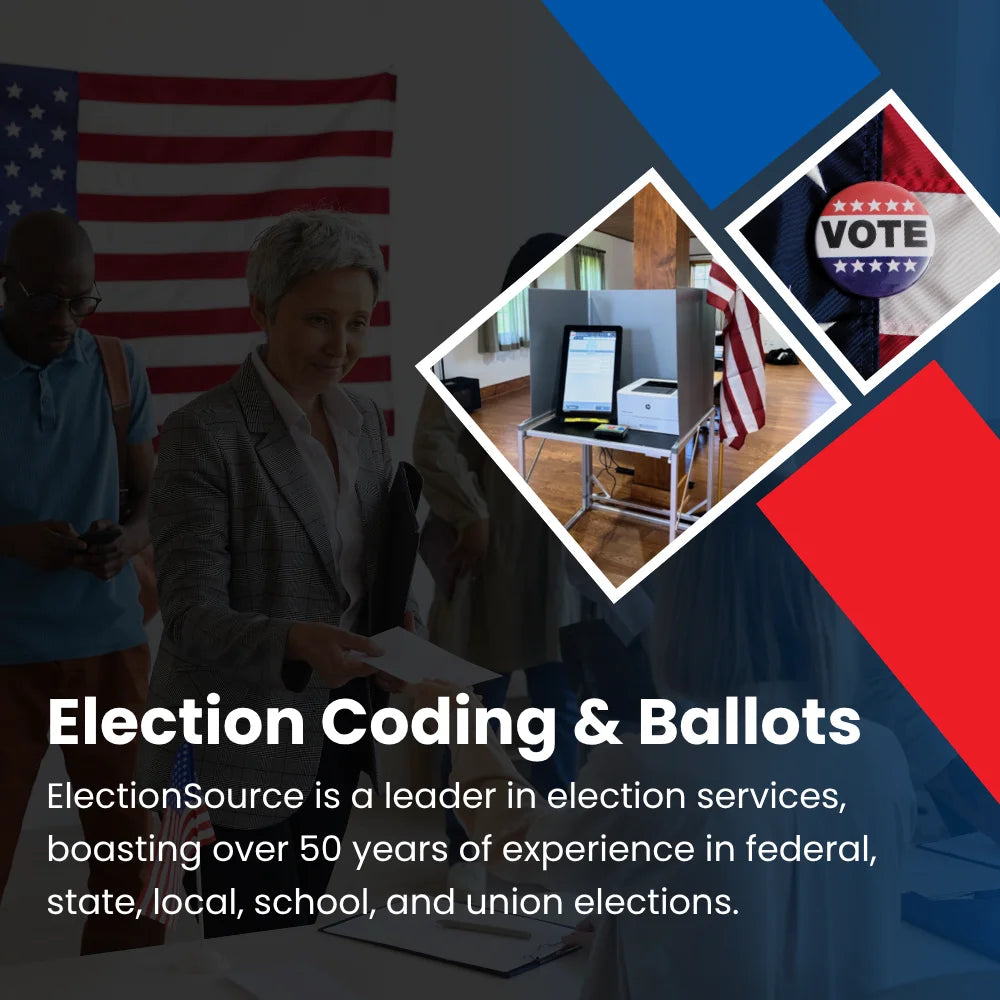 Election Coding and Ballots page mobile hero banner with title Election Coding and Ballots