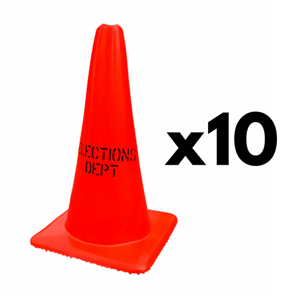 18" Elections Dept. Traffic Cone 10 PACK CC-101-10