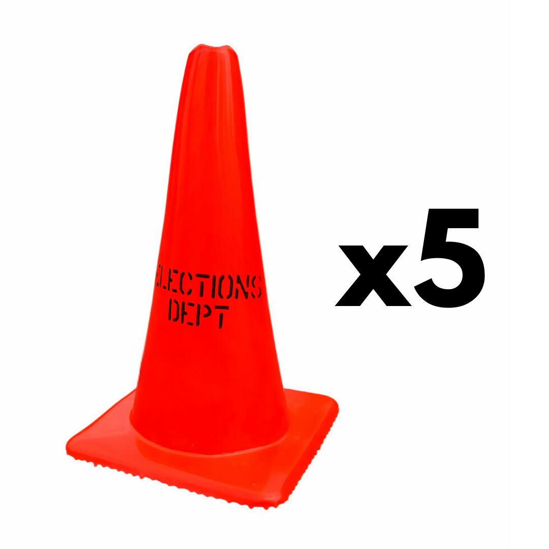 28" Elections Dept. Traffic Cone 5 PACK CC-106-5