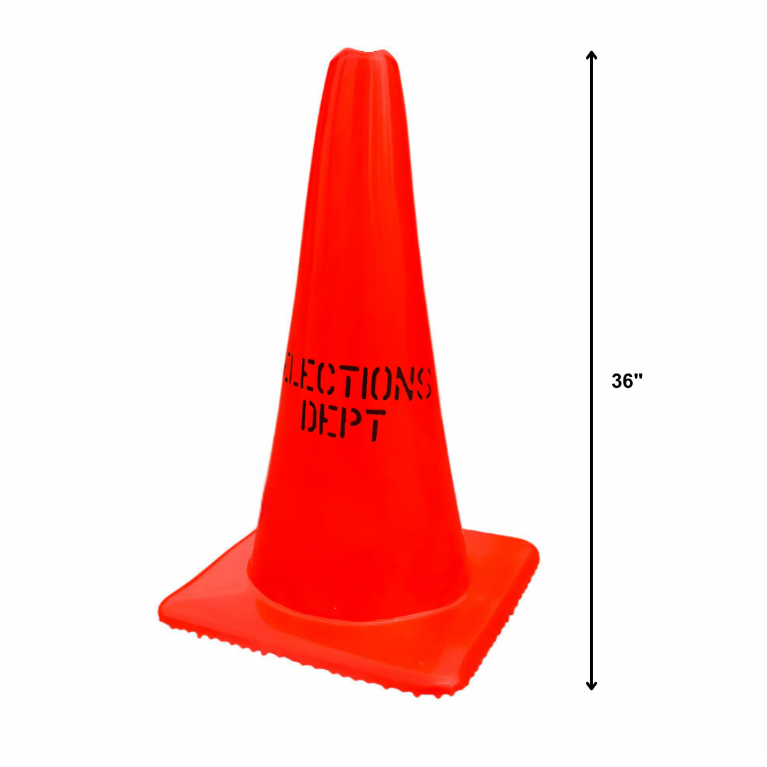 36" Elections Dept. Traffic Cone 4 PACK CC-107-4