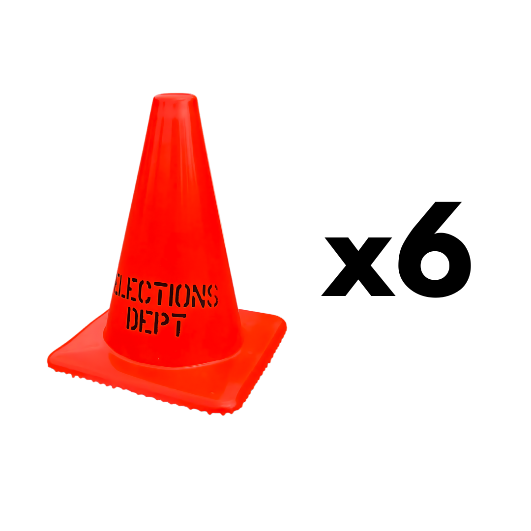 12" Elections Dept. Traffic Cone 6 PACK CC-105-6