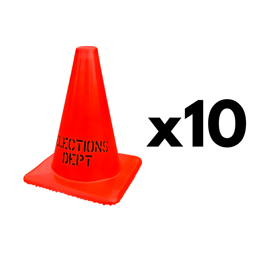 12" Elections Dept. Traffic Cone 10 PACK CC-105-10