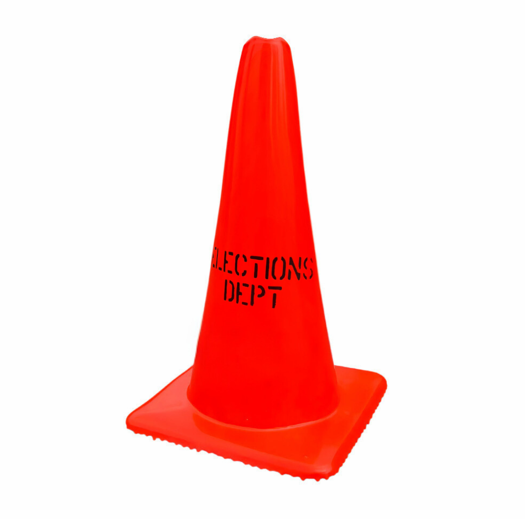 36" Elections Dept. Traffic Cone 1 PACK CC-107-1