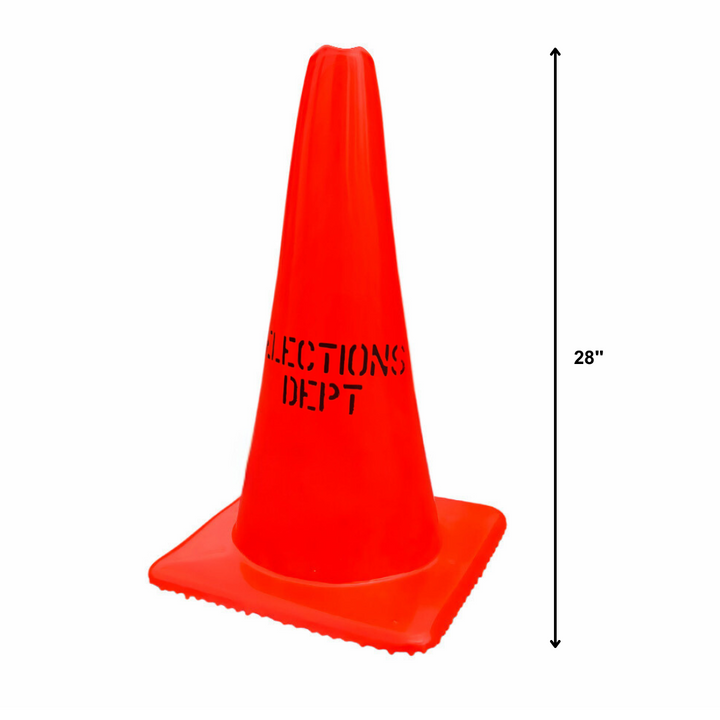 28" Elections Dept. Traffic Cone 1 PACK (CC-106-1)