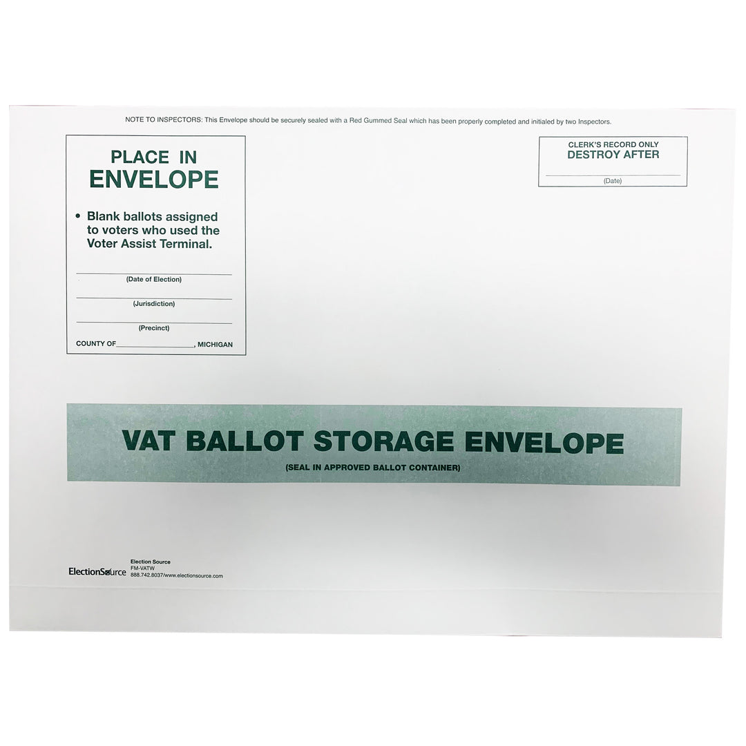 VAT Storage Envelope (FM-VATW)