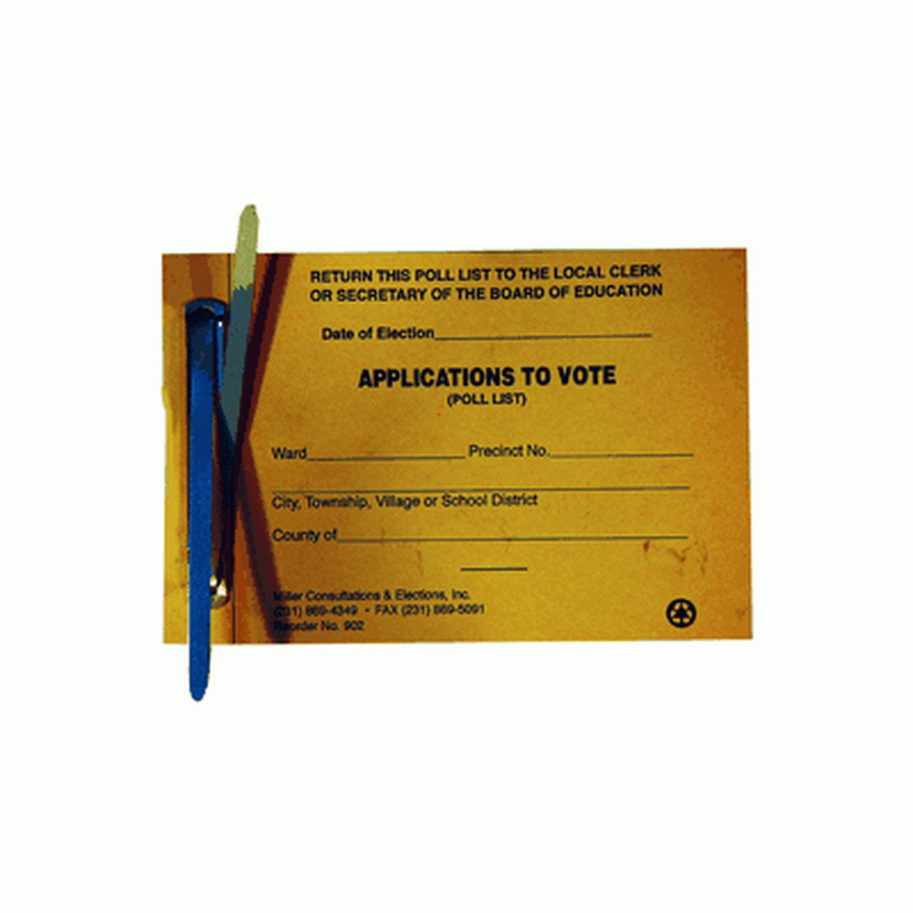 Application to Vote Binder (FM-902)
