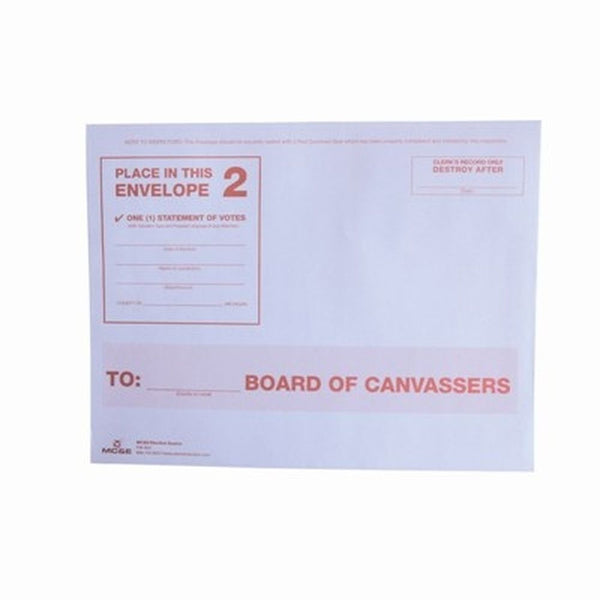 Number 2: To Board of Canvassers, White Envelope