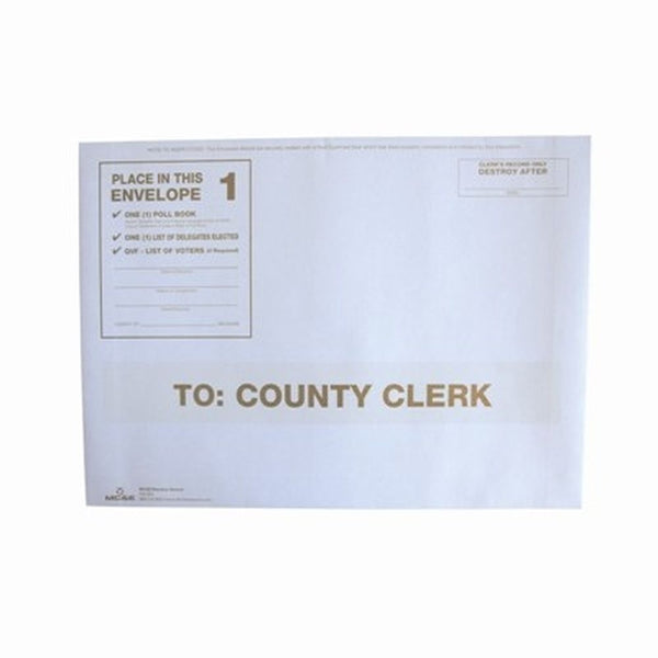 Number 1: To County Clerk, White Envelope