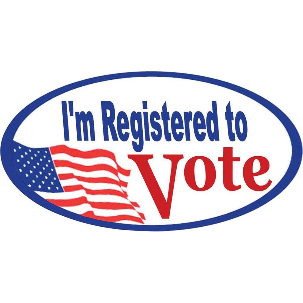 Estoy registrado para votar pegatinas