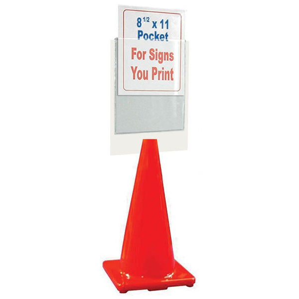 Clear Pocket Cone Topper Sign