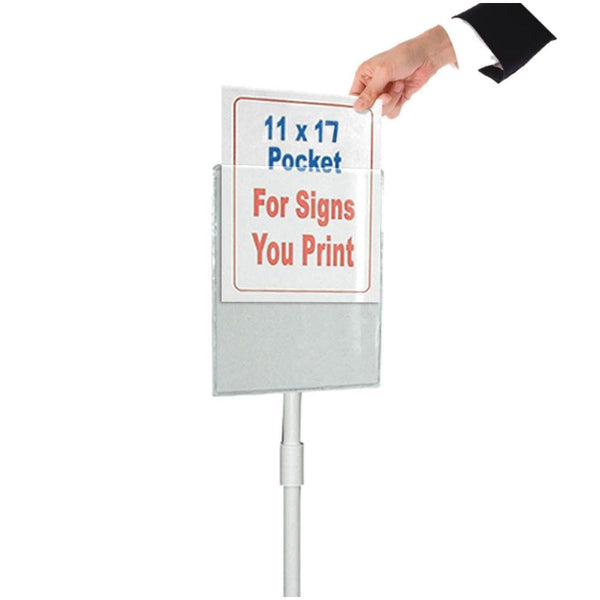 Clear Pocket Vinyl Sign for Weightable Base