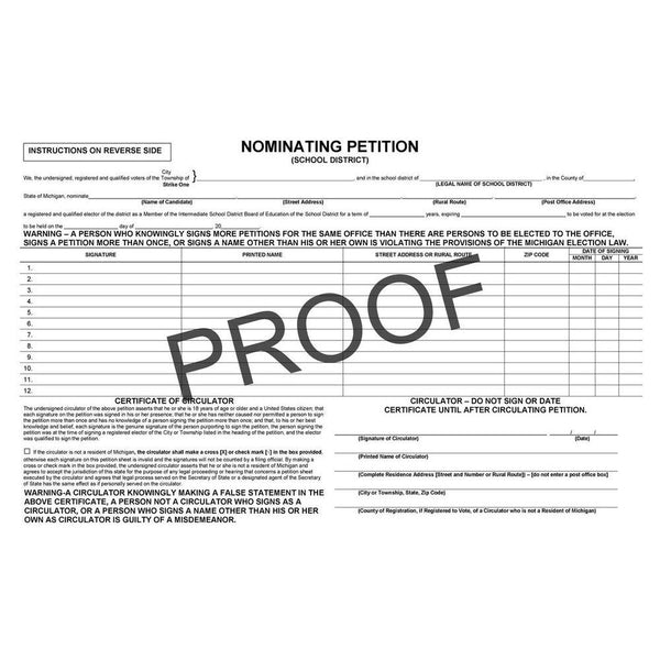 Nominating Petition (School District)