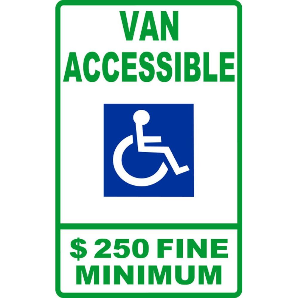 Van Accessible $250 Fine Minimum SG-105F
