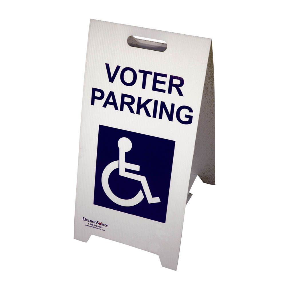 VOTER PARKING with Handicap Symbol Pre-Printed A-Frame Sign (SG-167)