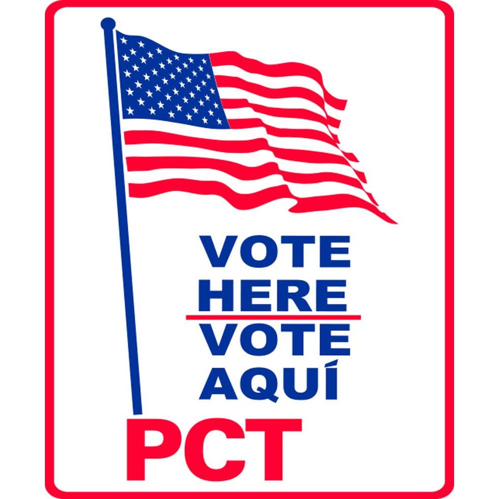 VOTE HERE VOTE AQUI PCT Medium A-Frame Sign (SG-204C)