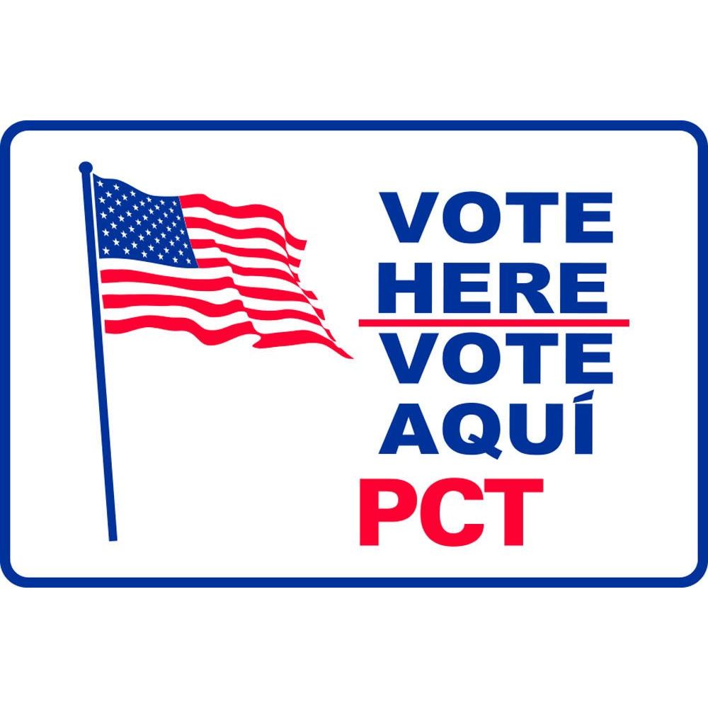 VOTE HERE VOTE AQUI PCT Small A-Frame Sign (SG-204D)