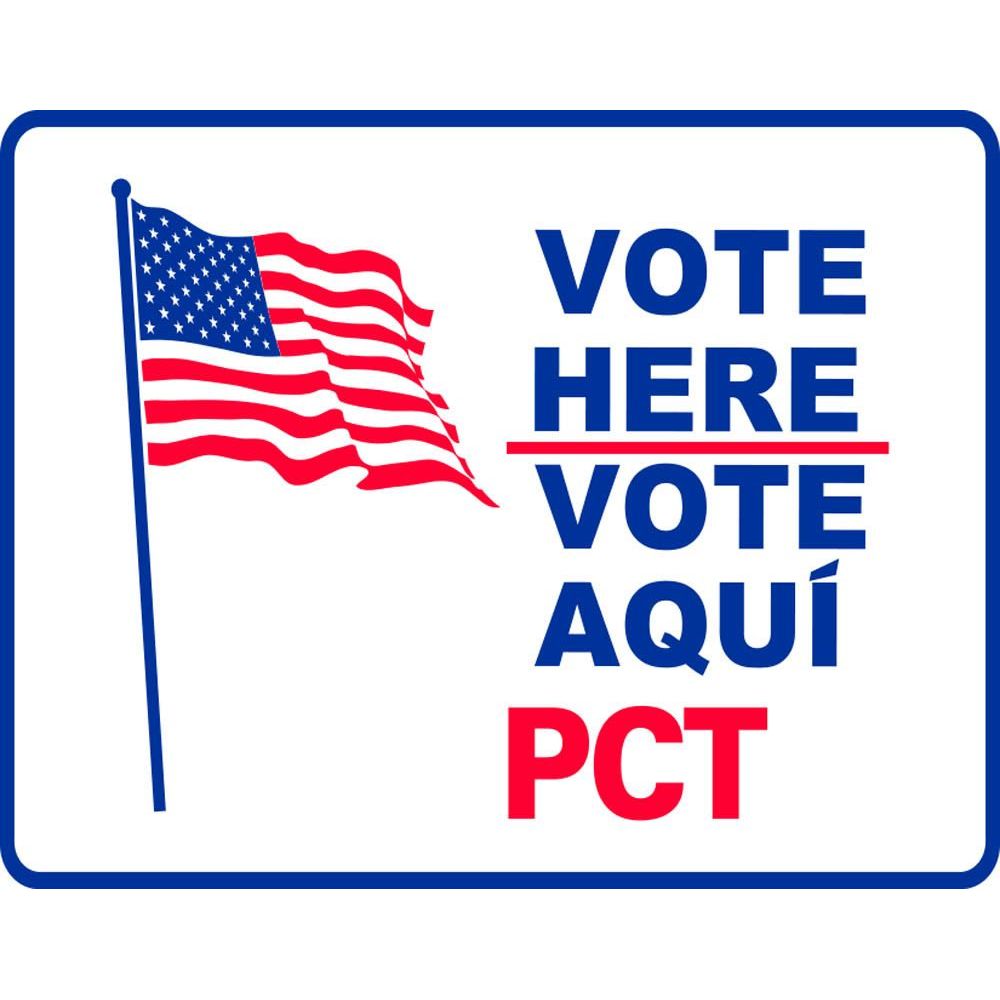 VOTE HERE VOTE AQUI PCT Corrugated A-Frame Sign -  Multi (SG-204G)