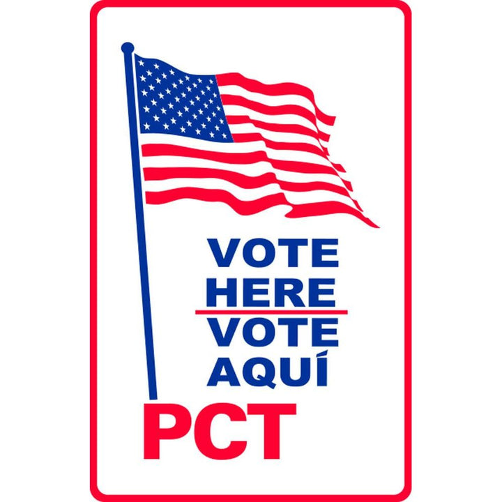 VOTE HERE VOTE AQUI PCT Weightable Base Sign (SG-204H)