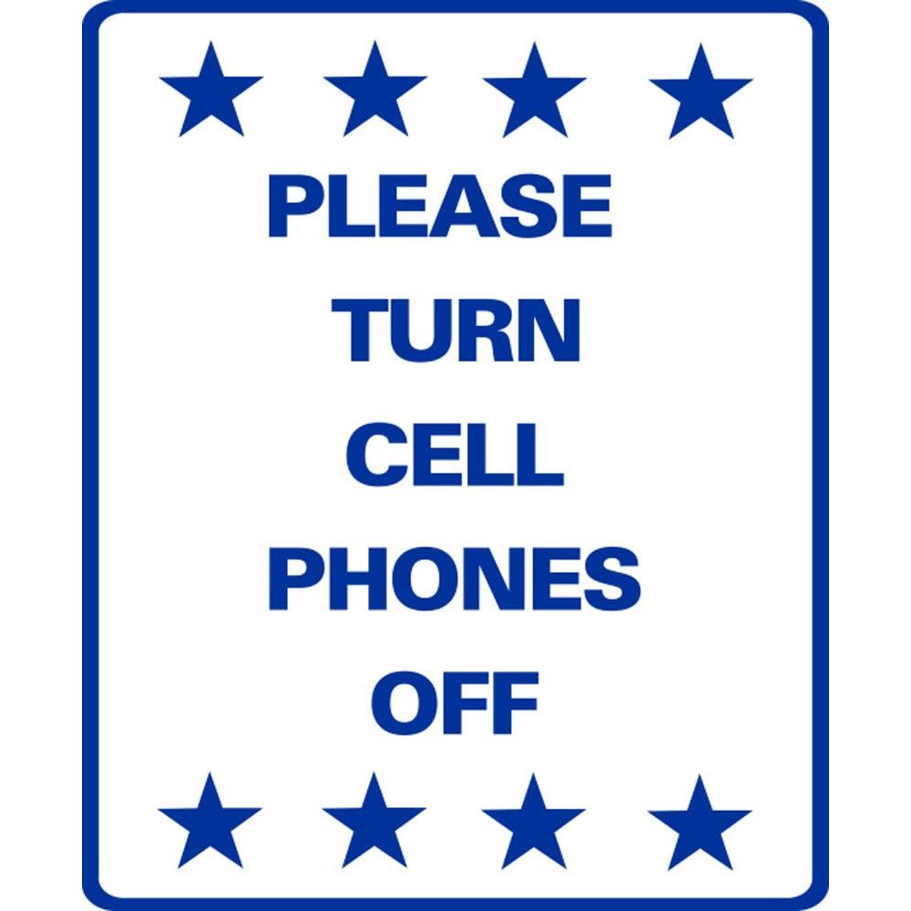 Apague los teléfonos móviles SG-219C