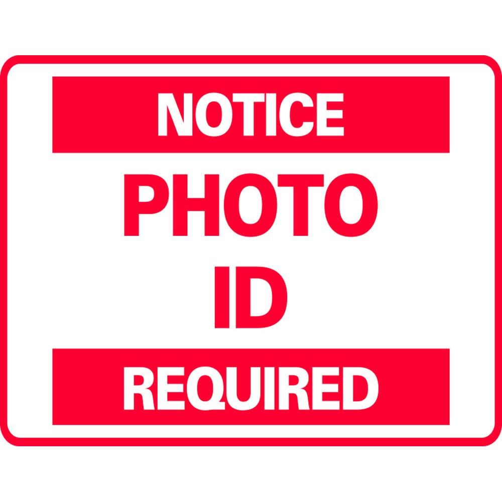 NOTICE PHOTO I.D. REQUIRED SG-301G