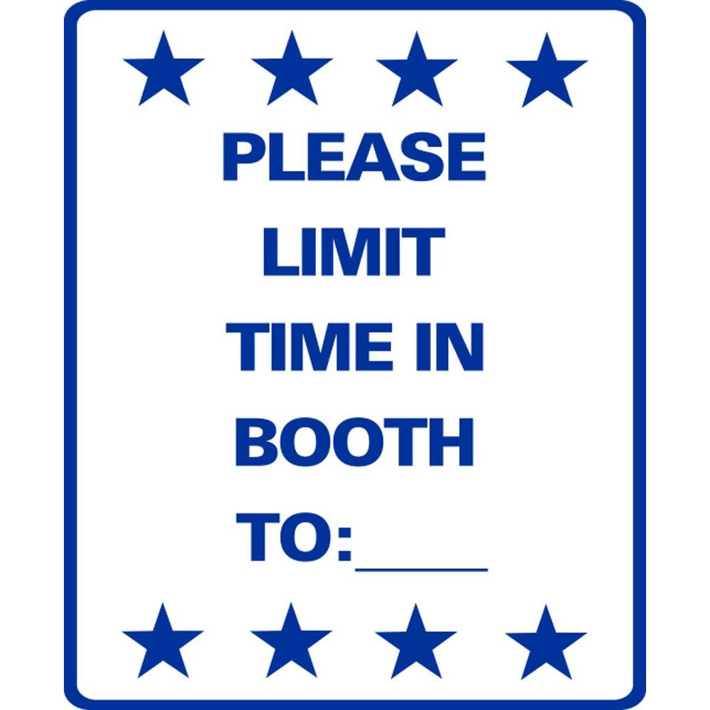 PLEASE LIMIT TIME IN BOOTH TO:___ SG-306C
