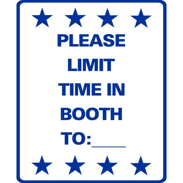 PLEASE LIMIT TIME IN BOOTH TO:___ SG-306C
