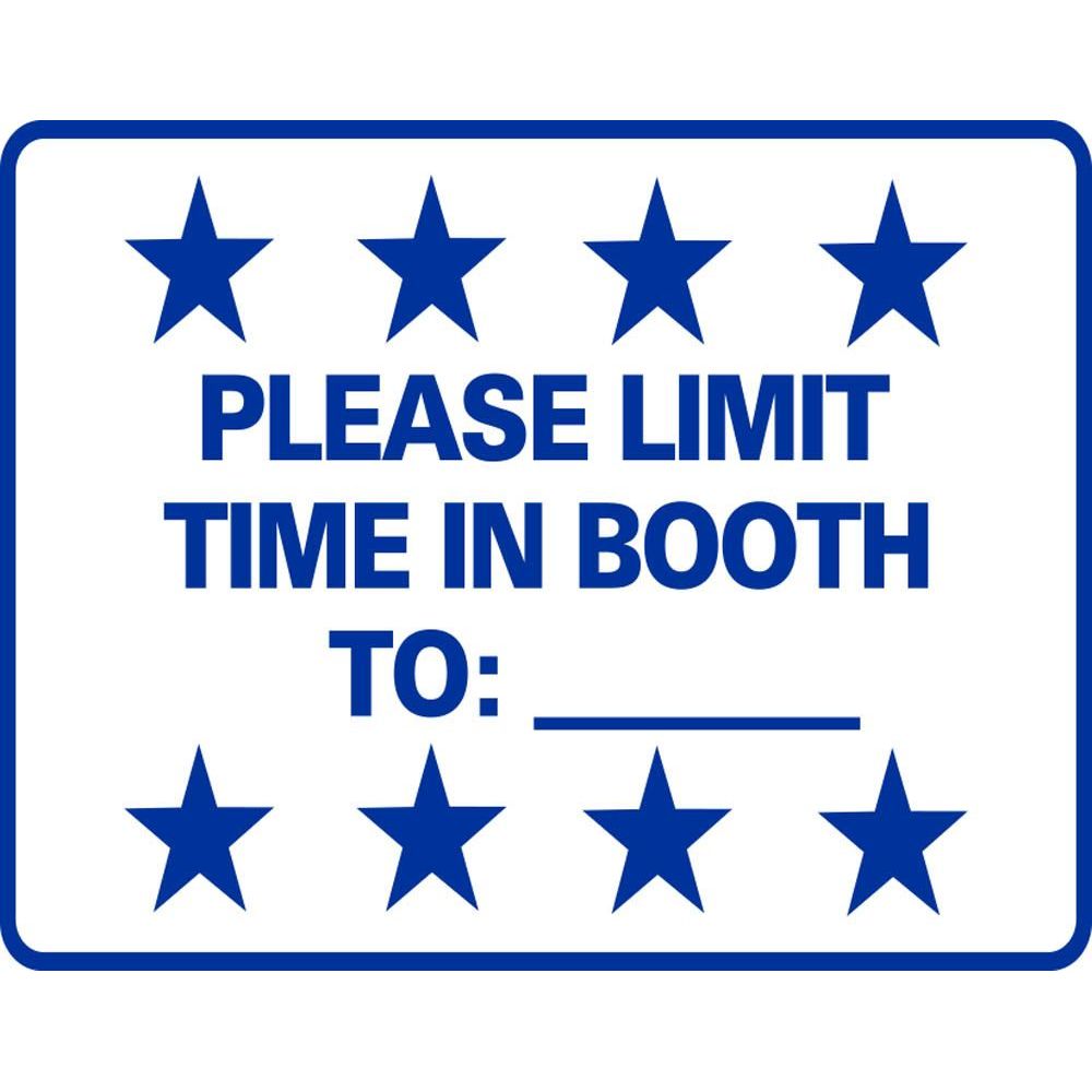 PLEASE LIMIT TIME IN BOOTH TO:___ Corrugated A-Frame Sign - Multi (SG-306G)