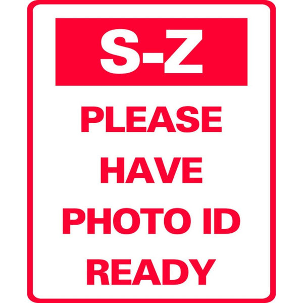 S-Z PLEASE HAVE PHOTO ID READY SG-321C