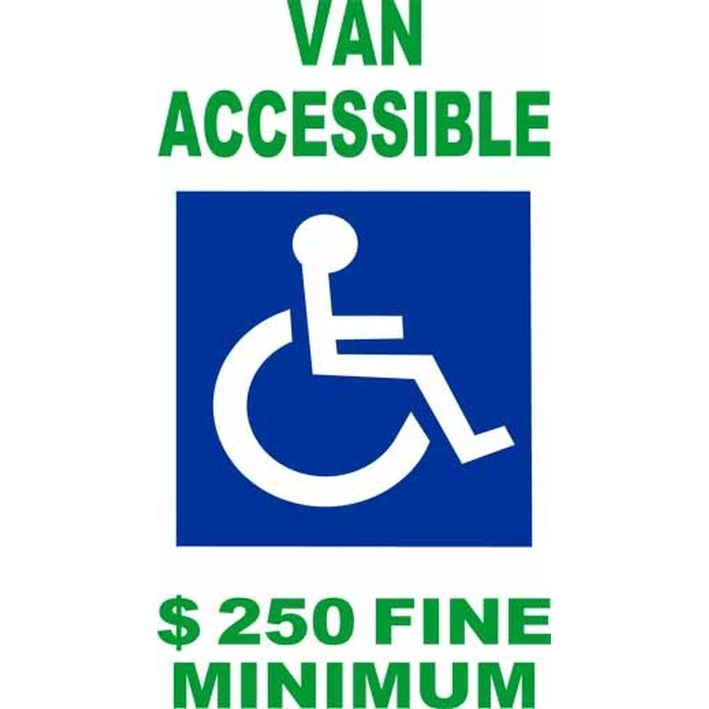 Van Accessible $250 Fine Minimum SG-105E
