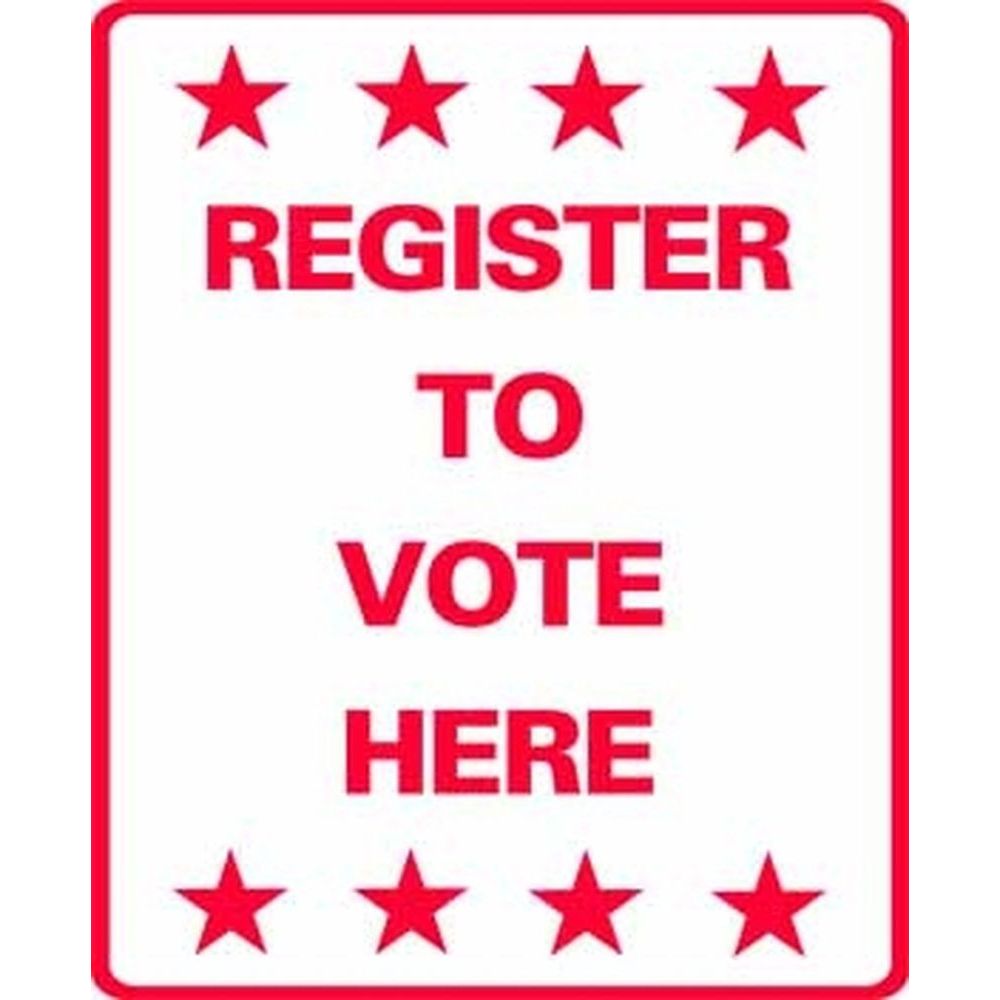 Register to Vote Here SG-211JS