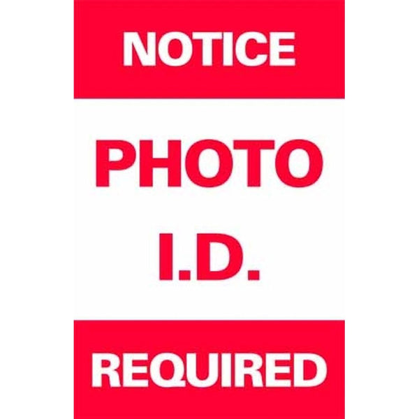 NOTICE PHOTO I.D. REQUIRED SG-301A