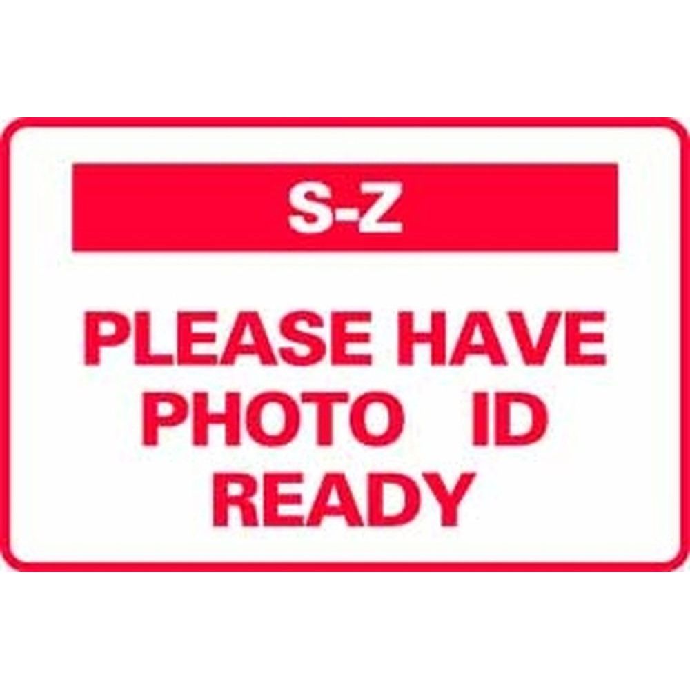S-Z PLEASE HAVE PHOTO ID READY SG-321D