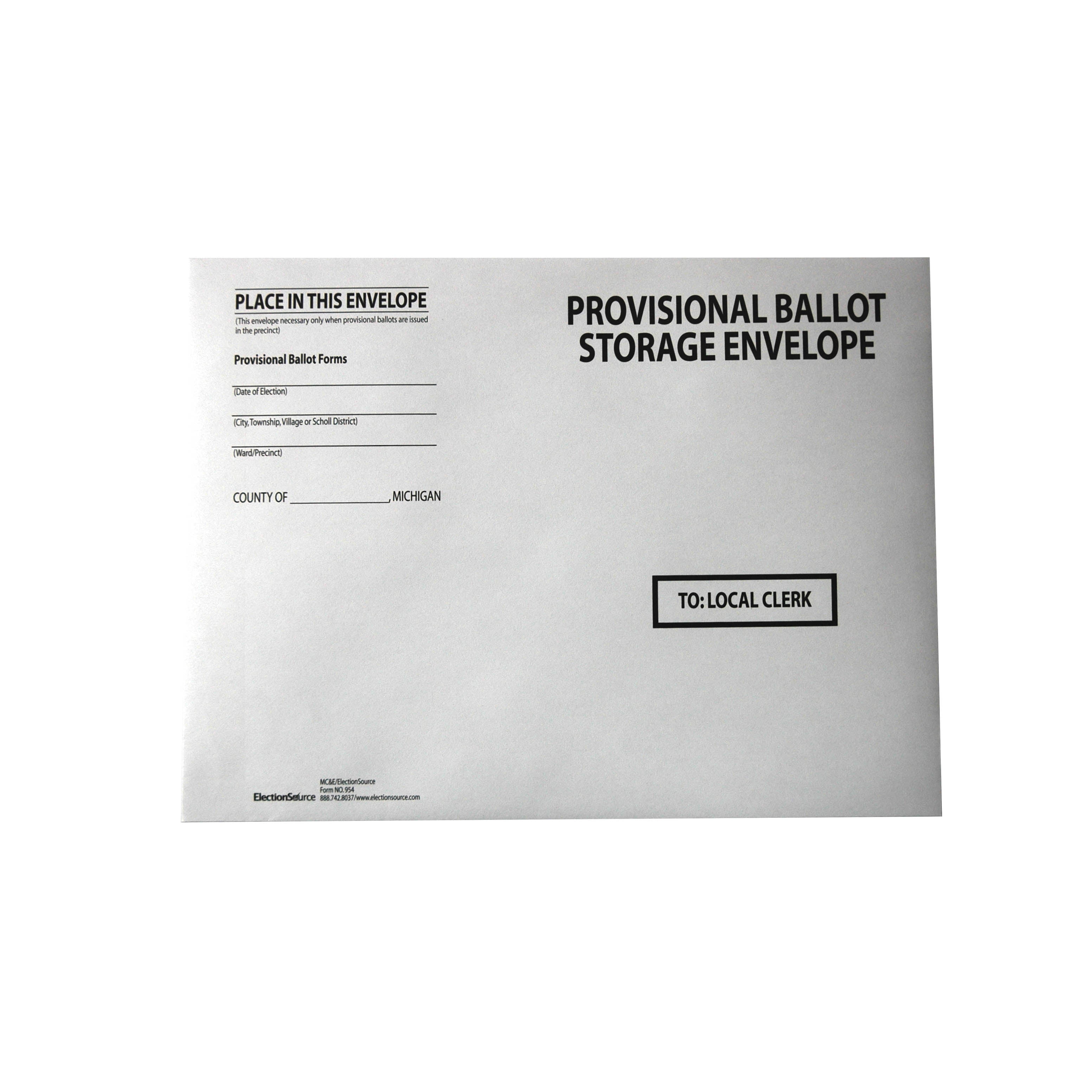 Provisional Ballot Storage Envelope
