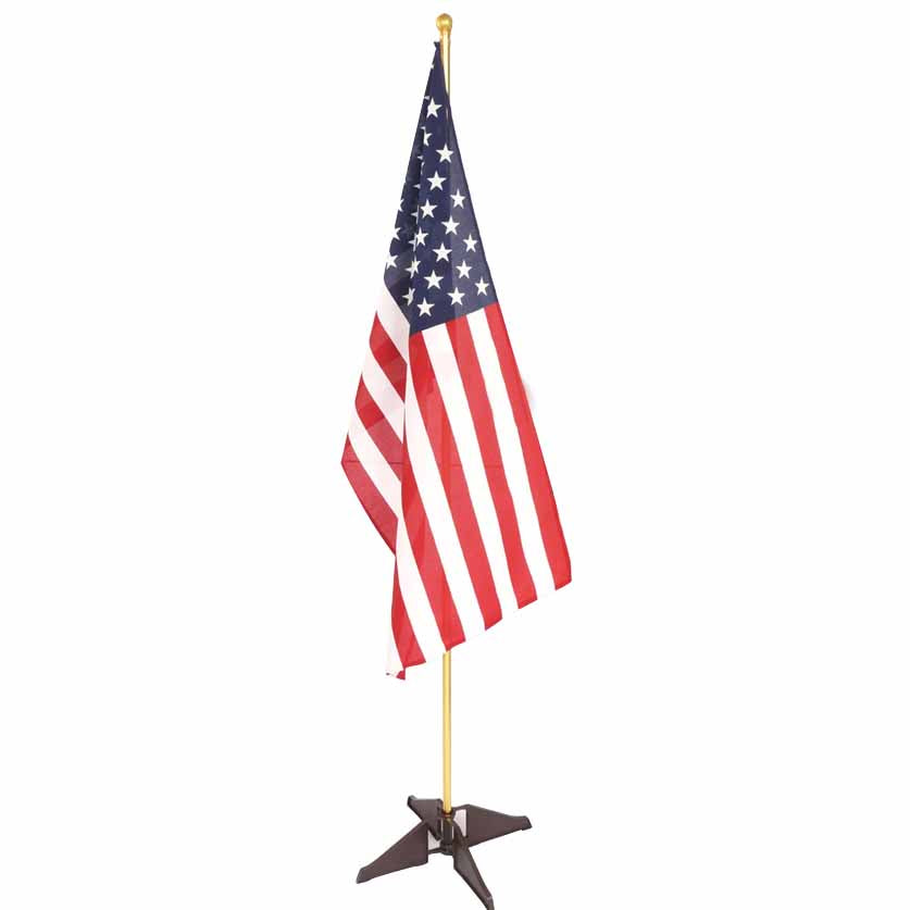 Bandera americana con base