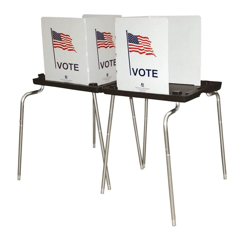 Select Duo Voting Booth, with Handicap Legs & LED Lights (VB-204)